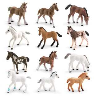 Cross-border children's simulation wild animal horse model pinot horse Sharma Hanwei Norma Arabian horse ornaments