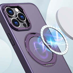 New applicable Apple 16 mobile phone case fulcrum 360 rotating anti-fall car iPhoneSE4[2025] magnetic protection