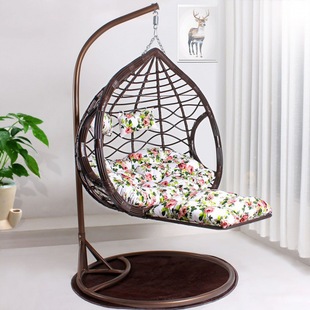 Romantic Hanging Basket Rattan Chair Hanging Chair Cradle Hammock Balcony Swing Rocking Chair Indoor Lazy Chair Bird's Nest Outdoor Adult