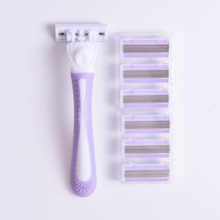 6-layer razor can replace 1 knife handle +7 knife head female scraper armpit hair removal knife