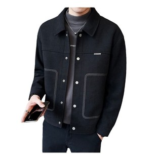 Thickened Autumn and Winter New Men's Winter Woolen Down Jacket Men's Korean Style Business Casual Thickened Warm Woolen Jacket