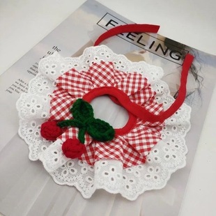 Cat Bib Christmas Slippery Lace Mug Pet Dog Scarf Decoration Bow Knot Cat Decoration Dog Bib