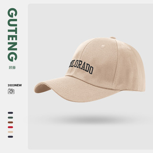 Ins Vintage Grey Baseball Hat Women's Summer American Style Washed Big Head Trendy All-Match Face Showable Small Cap