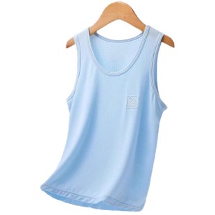 Summer Thin Modal Bottoming Children's Boys' Baby's Top Vest Girls' Boys' Medium and Large Children's Traceless Sleeveless