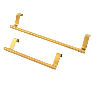 ✅ Manufacturer's Ready-Made Stainless Steel Single-Pole Towel Rack Kitchen Bathroom Punch-Free Towel Hanging Rod Cabinet Door Back Hanging