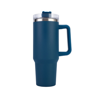 304 stainless steel thermos cup straw ice Cup portable coffee cup Car Cup 40oz handle cup cross border