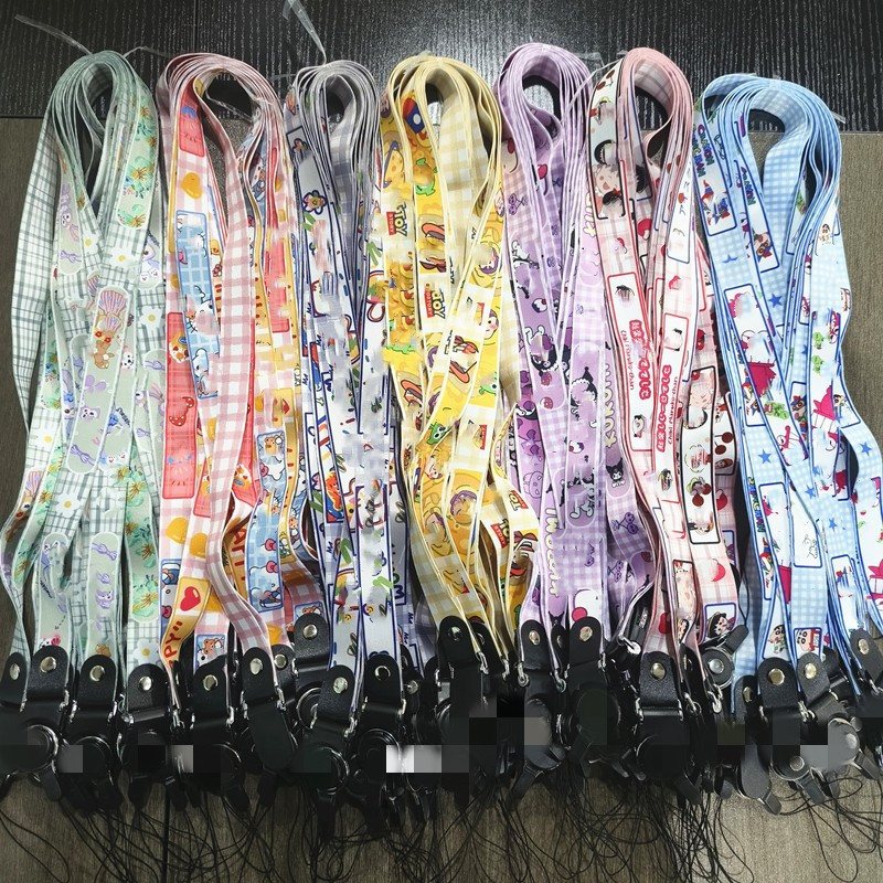 Lanyard new plaid double-sided lanyard two-in-one mobile phone lanyard factory brand lanyard key lanyard in stock wholesale