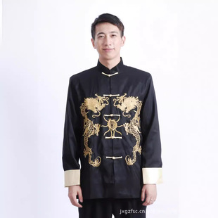 Поставка оптом Тан костюм Cheongsam китайский стиль мужской двойной дракон Топ M1010