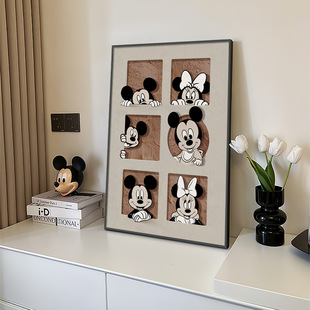 Mickey Desktop Swing Painting Modern Simple Living Room Decorative Painting Large Floor Painting Sofa Background Mural Porch Hanging Painting