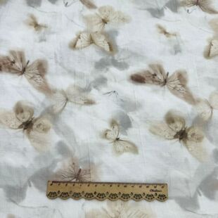 in stock Tencel Nylon Peach Blossom Wrinkle Digital Direct Jet Printed Fabric Women's dress Skirt Shirt Fabric