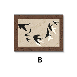 French retro meter box decorative painting high-grade non-perforated 2024 new abstract restaurant distribution box shielding hanging painting