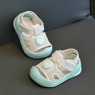 Toddler shoes 2025 new baby sandals non-slip summer baby shoes soft bottom breathable baotou boys and girls