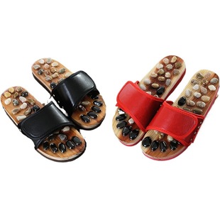 Huitai Pebble Acupressure Foot Massage Slippers for Men and Women Summer Couple Foot Massage Home Sandals