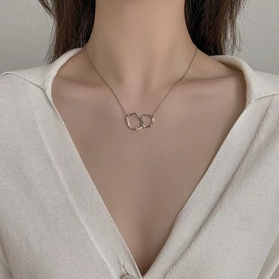 Shining Gemini Magic star necklace 2024 New light luxury niche high-grade clavicle chain autumn women