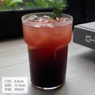 Korean Ins Popular Glass Goblet Drink Cup High-Looking Cocktail Cup Cold Drink Soda Sparkling Water Cup