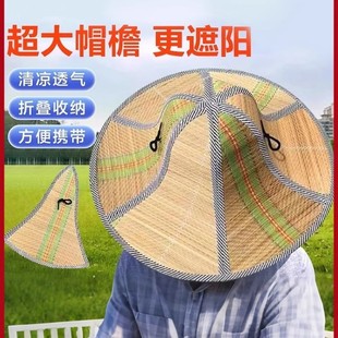 New Straw Hat Pastoral Style Seaside Big Brim Sunshade Sunscreen Hat Woven Handmade 2025 New Fishing Farmer Cool Hat