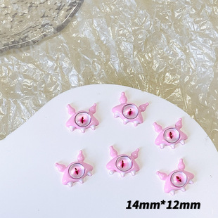 Hot new dopamine little devil nail jewelry three-dimensional Halloween monster eye nail decoration patch
