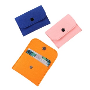 New Felt Coin Purse Fashion Envelope Snap Phone Bag Colorful Felt Mini Card Case Key Case