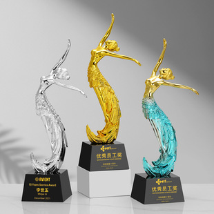 Crystal Trophy Creative Смола Большой палец пятиконечная звезда пения и танца