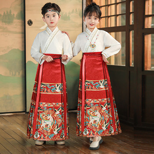 Юбка с конским лицом для мальчиков от имени волос Hanfu