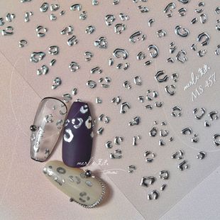 tomoni gilding nail stickers no loss cooperation Japanese retro nail stickers wholesale leopard print MS457
