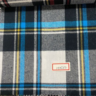 Cotton twill yarn-dyed fashion plaid sanding shirt pants skirt woven plaid fabric factory direct in stock