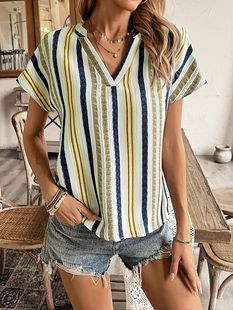 Processing and Customization of Picture-Based Sample-Making Shirts, Special Export Goods, Original Amazon Wish European and American Style Stripesd Shirts