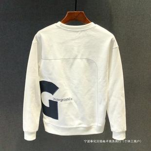 Autumn and Winter New Fashion fleece-lined Sweat Men's Slim-fit Crewneck Long-sleeved Top Internet Popular Letters Autumn Clothes