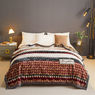 New Raschel blanket quilt thickened winter coral fleece flannel office lunch break blanket gift wholesale