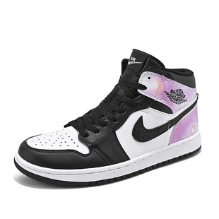 Putian aj1 Pure Original High-top Basketball Shoes Cigarette Black Red Toe North Card Blue Buckle Broken Men's and Women's Couple sneaker