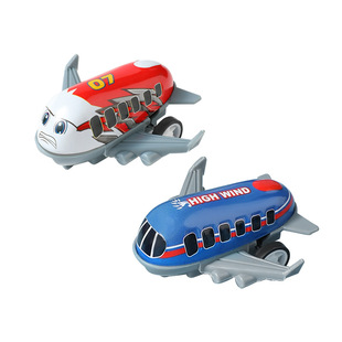 Simulation sliding small passenger plane children's mini alloy pull back cartoon aircraft toy model metal iron sheet small aircraft