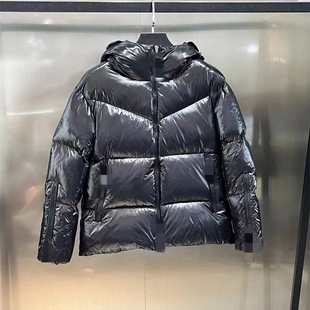 Meng 24M small O family autumn and winter new bread warm down jacket men's and women's thick hooded coat short white goose down
