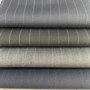 Worsted Wool Stripesd Fabric Professional Clothing Group Single Work Sheet 50 Wool Strips Business Hotel Uniform Tweed