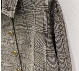 French Style Autumn and Winter 2024 New suit Pattern Lapel Shoulder Buckle Short Jacket High Waist Skirt