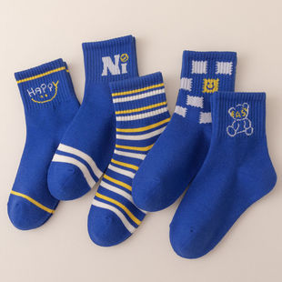 Children's socks cotton anti-odor autumn mid-tube princess lace 4 to 6 years old autumn and winter boys and girls socks spring and autumn