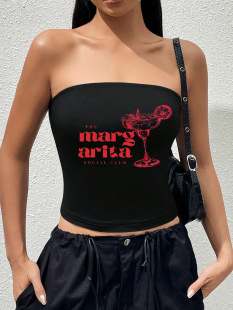 Summer Hot Girl Sexy Slim Tube Top Fashionable and Versatile