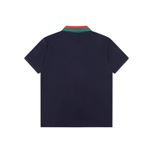 2024 men's new T-shirt short sleeve color matching POLO top letter printing embroidery inch shirt lapel fashion brand