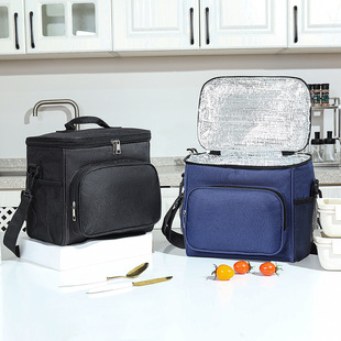Cross-border Hot-selling Lunch Bag for Office Students with Meal Insulation Fresh-keeping Large-capacity Thickened Crossbody Insulation Bag
