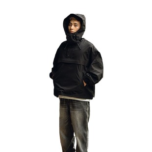 TRS Men's Wear | 24SS Japanese Outdoor Teflon Three-proof Moisture-wicking Quick-drying Multi-pocket Hooded Charge Men's Wear