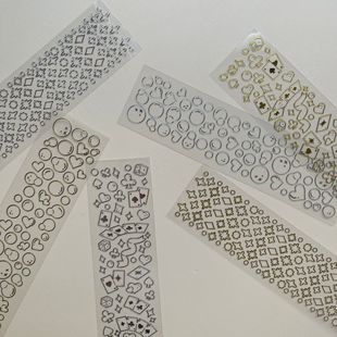 Korean ins same style gilding silver five-pointed star poker goo card DIY decorative sticker