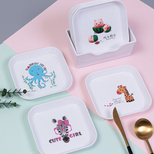 Box Bone Dish Household Dish Japanese-style Bone Spitting Fish Bone Plastic Small Dish Dish Food Tray Dining Table Garbage Tray