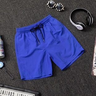 Men's Shorts Quick-drying Sports Pants Color Casual plus size Loose Color Beach Pants Men's Trendy Big Pants
