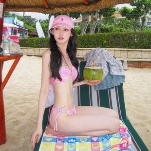2025 New High-end Beautiful Retro Split Girl's Bikini Three-piece Swimsuit Women's Holiday Spa Swimsuit