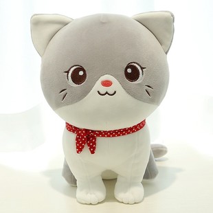 Cute lucky cat doll soft cat doll cute animal pillow kitten plush toy rag doll