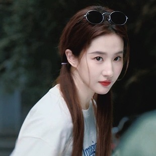 The Story of Rose Liu Yifei Same Style Sunglasses Women's Retro Oval Small Frame Sunglasses Foreign Trade Glasses Factory Wholesale