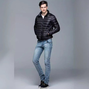 2024 in stock Down Jacket Men's Lightweight Short Collar Lovers Casual Fashion plus size Men's Collar