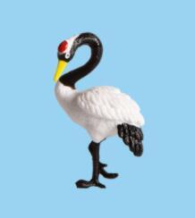 Simulation animal Red-crowned crane micro landscape bonsai succulent ornaments pvc plastic crafts simulation crane diy accessories