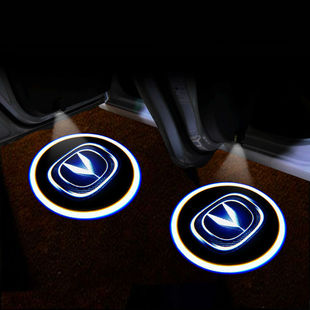 Door welcome light door projection car atmosphere induction ground light car decoration supplies angel wings
