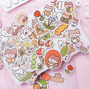 Южная Корея fommy Rabbit ins Style Journal наклейки для меня Милая Девушка Лесная наклейка 100 штук