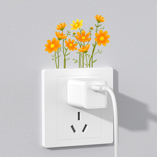 Amazon New Summer Butterfly and Flower Pot Household Small Fresh Switch Socket Ugly Decorative Switch Sticker